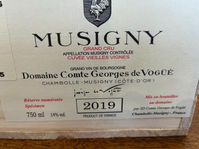 Inspection photo for Domaine Comte Georges de Vogue Cuvee Vieilles Vignes Musigny Grand Cru - 2019 