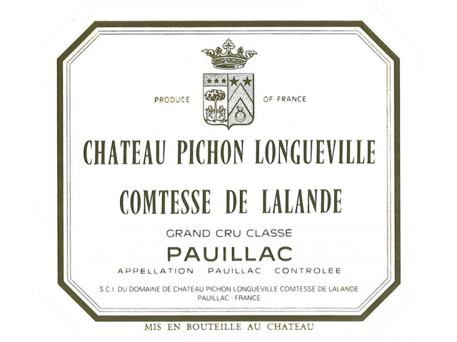 Chateau Pichon-Longueville Comtesse de Lalande Pauillac