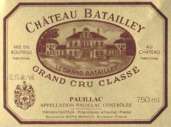 Chateau Batailley Pauillac Cinquieme Cru