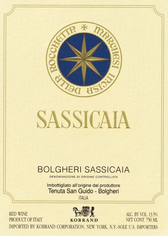 Sassicaia Bolgheri DOC