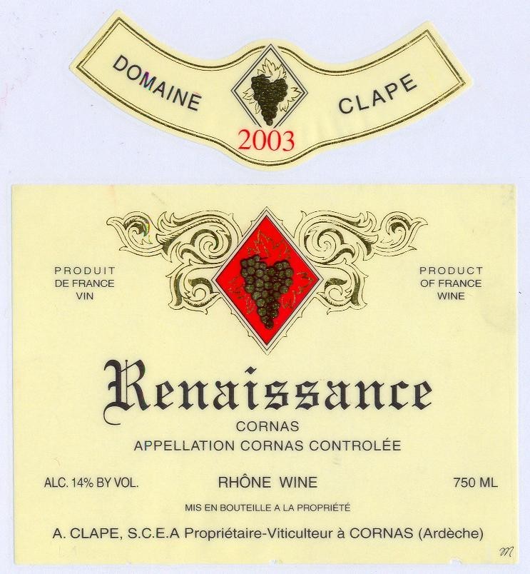 Domaine Auguste Clape Renaissance Cornas