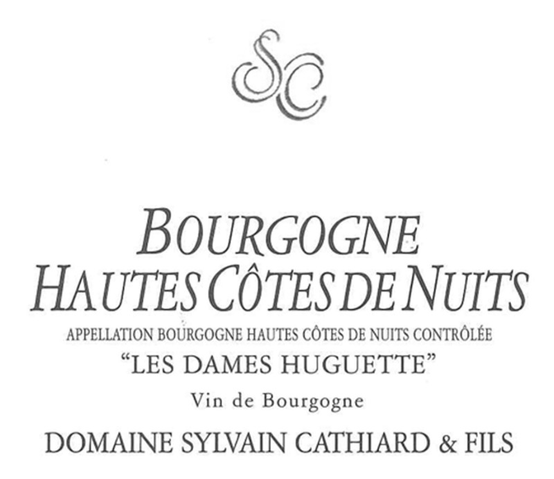 Domaine Sylvain Cathiard & Fils Bourgogne Hautes Cotes de Nuits Les Dames Huguette