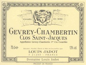 Louis Jadot Gevrey Chambertin Clos Saint-Jacques Premier Cru