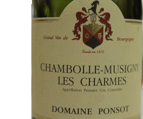 Domaine Ponsot Chambolle Musigny Les Charmes Premier Cru